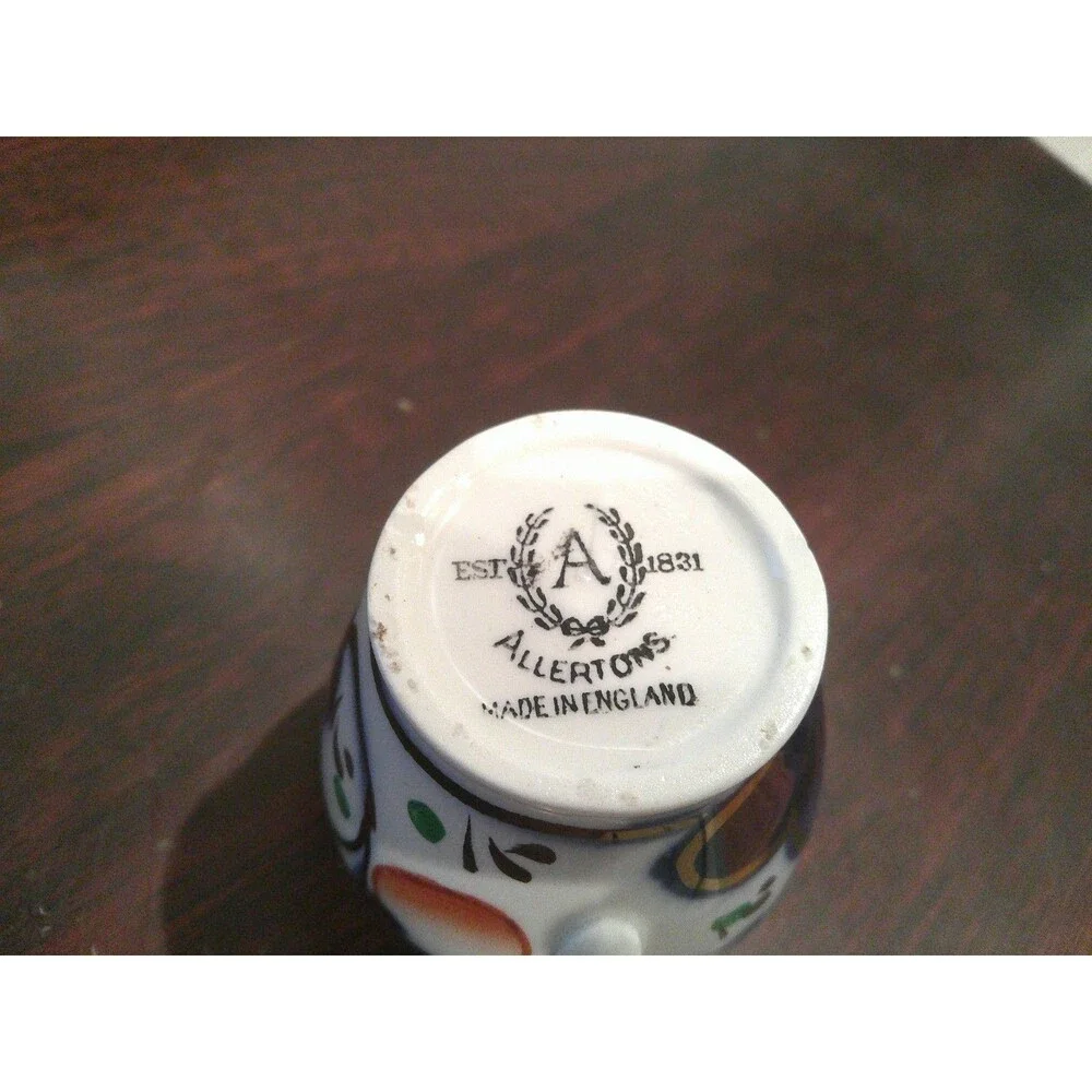 Vintage Allertons England Porcelain Character/ Toby Mini  Creamer Imari Style